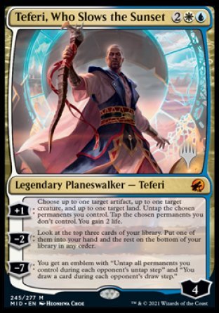 Teferi, Who Slows the Sunset (Promo Pack) [Innistrad: Midnight Hunt Promos] | Gam3 Escape