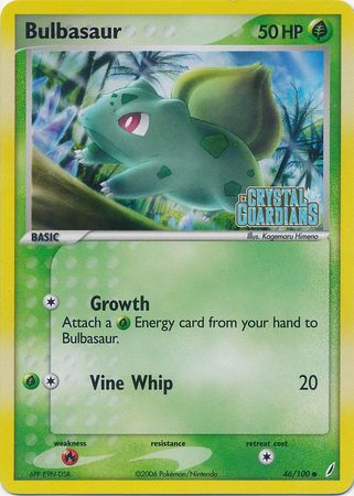 Bulbasaur (46/100) (Stamped) [EX: Crystal Guardians] | Gam3 Escape