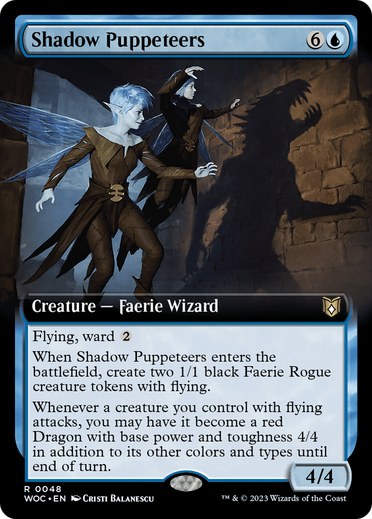 Shadow Puppeteers (Extended Art) [Wilds of Eldraine Commander] | Gam3 Escape