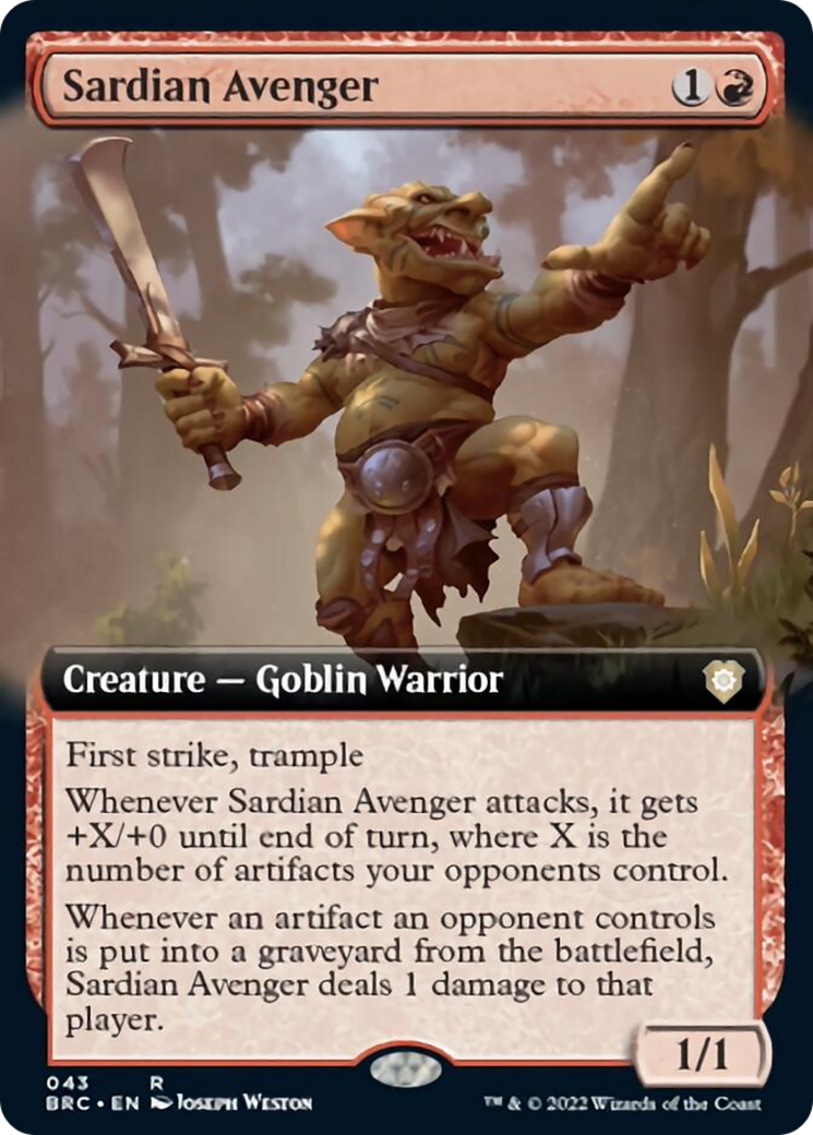 Sardian Avenger (Extended Art) [The Brothers' War Commander] | Gam3 Escape