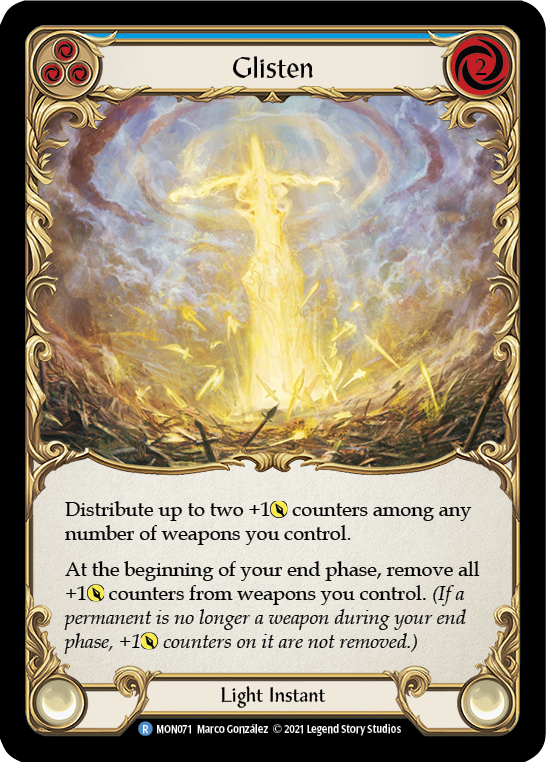 Glisten (Blue) (Rainbow Foil) [MON071-RF] 1st Edition Rainbow Foil | Gam3 Escape