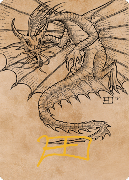 Ancient Gold Dragon Art Card (44) (Gold-Stamped Signature) [Commander Legends: Battle for Baldur's Gate Art Series] | Gam3 Escape