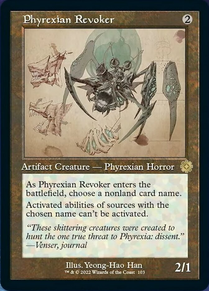 Phyrexian Revoker (Retro Schematic) [The Brothers' War Retro Artifacts] | Gam3 Escape