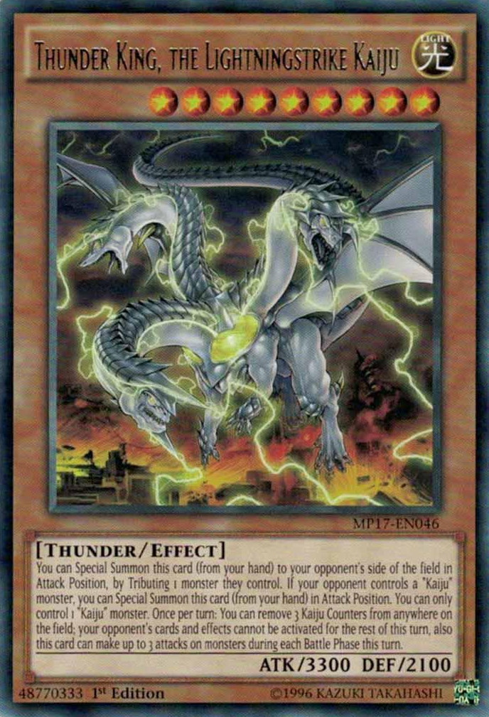 Thunder King, the Lightningstrike Kaiju [MP17-EN046] Rare | Gam3 Escape