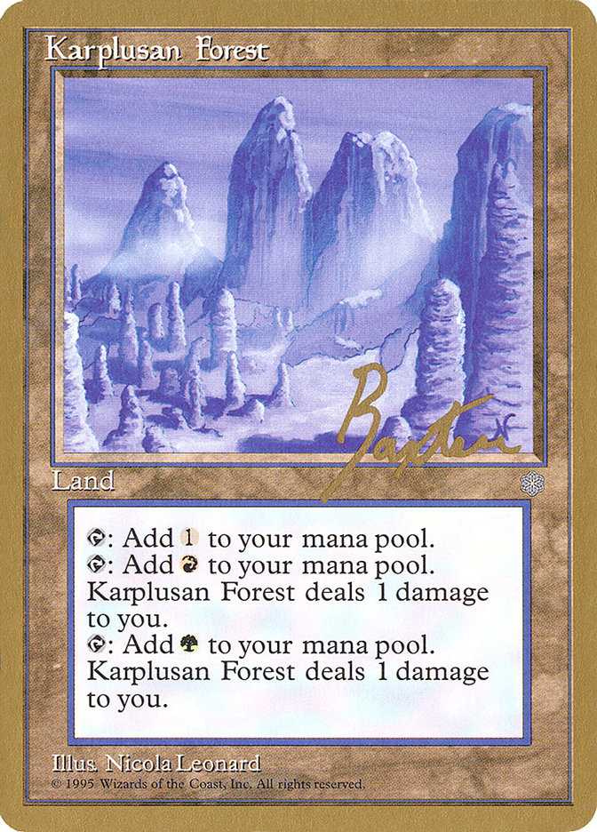 Karplusan Forest (George Baxter) [Pro Tour Collector Set] | Gam3 Escape
