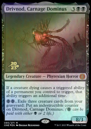 Drivnod, Carnage Dominus [Phyrexia: All Will Be One Prerelease Promos] | Gam3 Escape