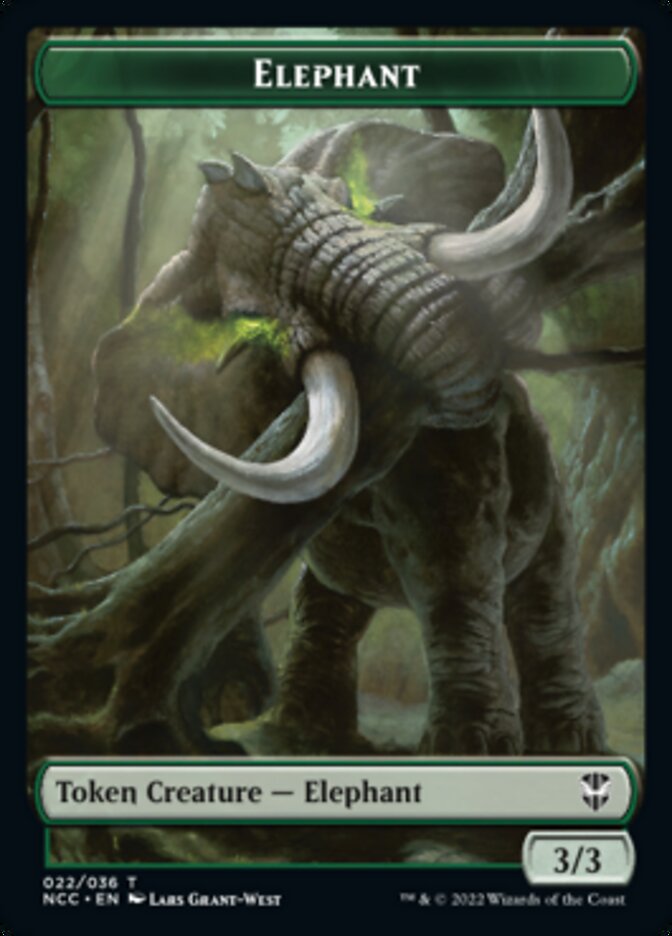 Clue // Elephant Double-sided Token [Streets of New Capenna Commander Tokens] | Gam3 Escape