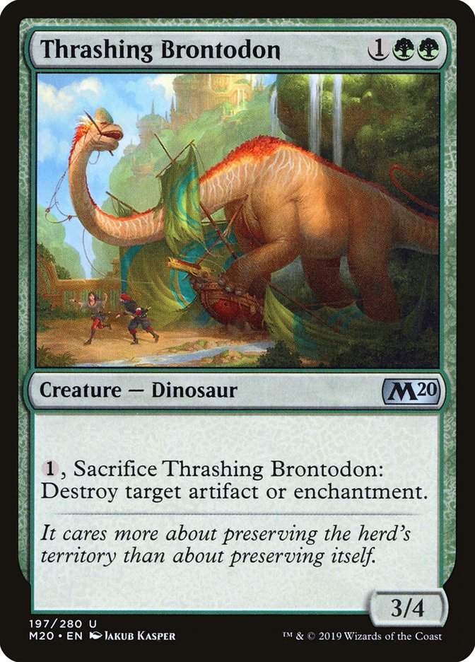 Thrashing Brontodon [Core Set 2020] | Gam3 Escape
