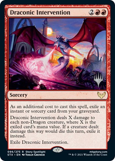 Draconic Intervention (Promo Pack) [Strixhaven: School of Mages Promos] | Gam3 Escape