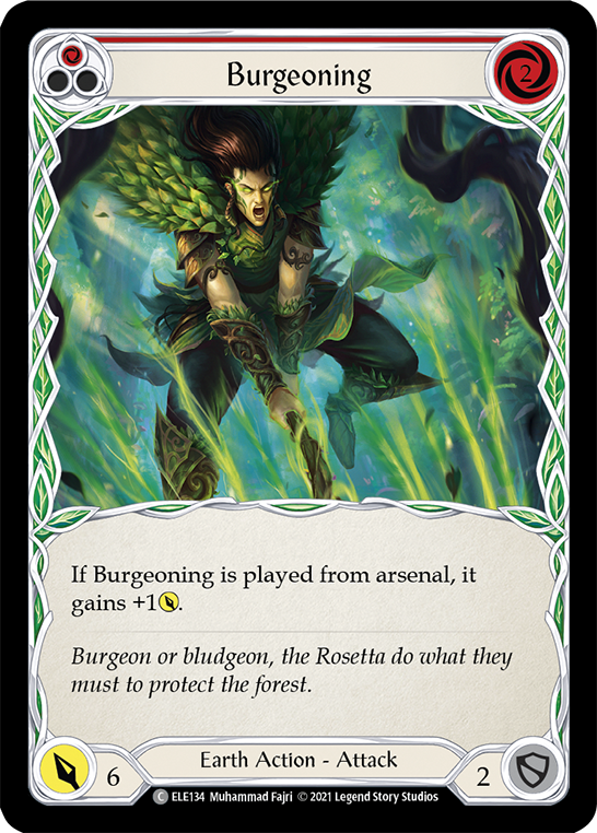 Burgeoning (Red) [ELE134] (Tales of Aria)  1st Edition Rainbow Foil | Gam3 Escape