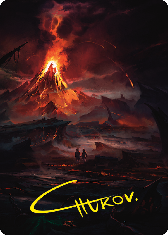 Valley of Gorgoroth Art Card (Gold-Stamped Signature) [The Lord of the Rings: Tales of Middle-earth Art Series] | Gam3 Escape