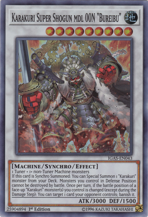Karakuri Super Shogun mdl 00N "Bureibu" [IGAS-EN043] Super Rare | Gam3 Escape