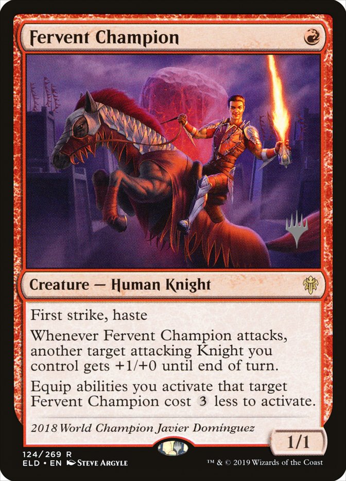 Fervent Champion (Promo Pack) [Throne of Eldraine Promos] | Gam3 Escape