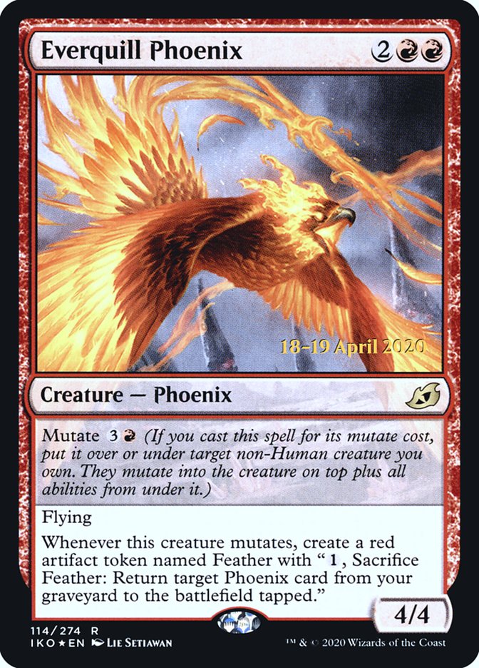 Everquill Phoenix  [Ikoria: Lair of Behemoths Prerelease Promos] | Gam3 Escape