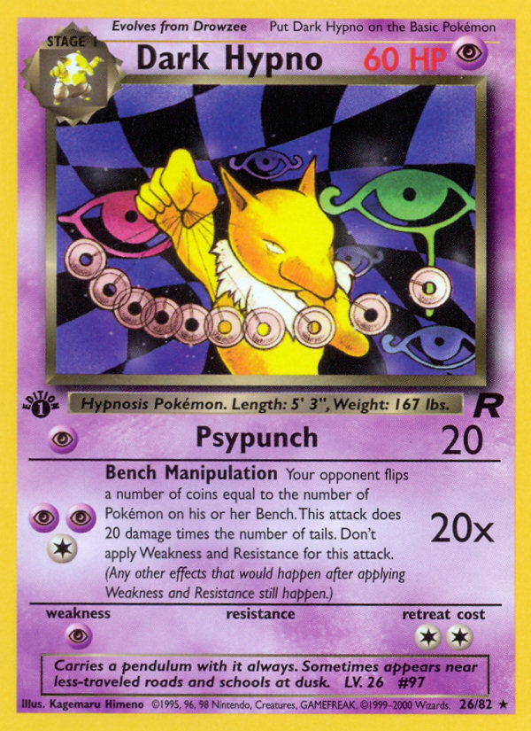 Dark Hypno (26/82) [Team Rocket 1st Edition] | Gam3 Escape