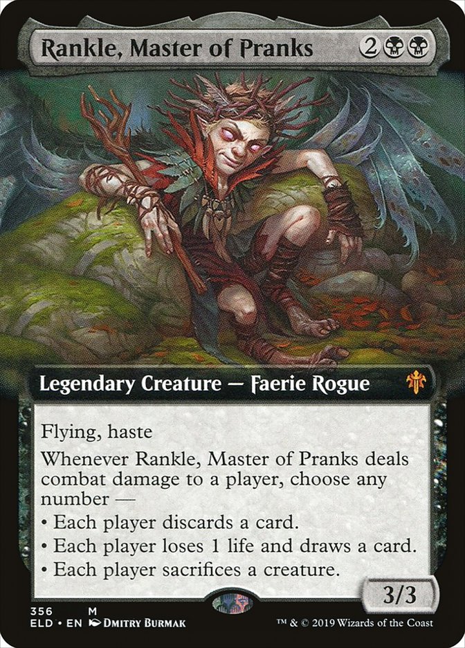 Rankle, Master of Pranks (Extended Art) [Throne of Eldraine] | Gam3 Escape