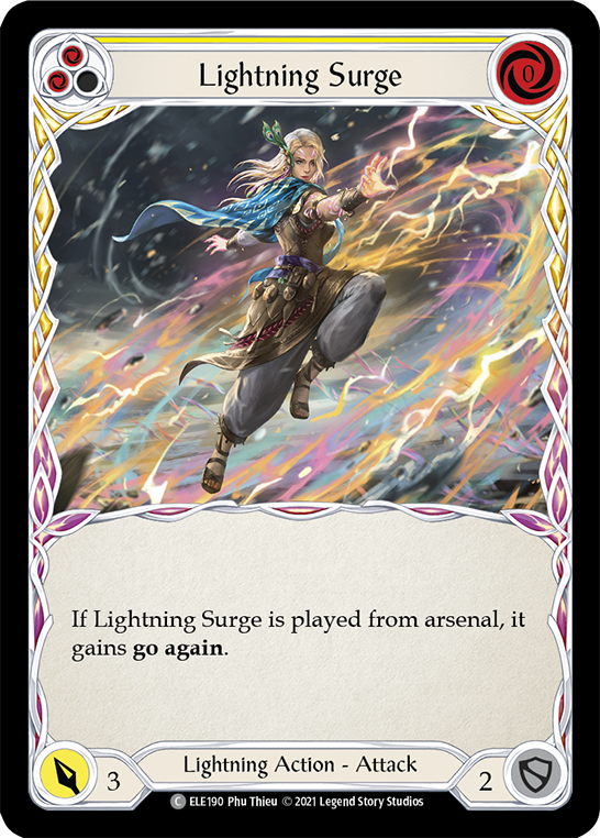 Lightning Surge (Yellow) [ELE190] (Tales of Aria)  1st Edition Normal | Gam3 Escape