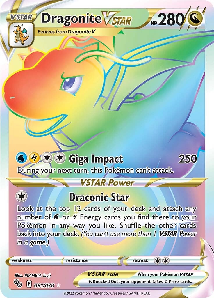 Dragonite VSTAR (081/078) [Pokémon GO] | Gam3 Escape