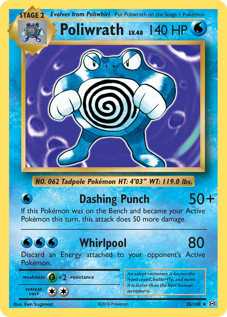 Poliwrath (25/108) (Theme Deck Exclusive) [XY: Evolutions] | Gam3 Escape