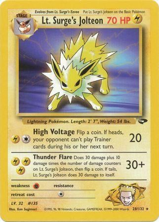 Lt. Surge's Jolteon (28/132) [Gym Challenge Unlimited] | Gam3 Escape