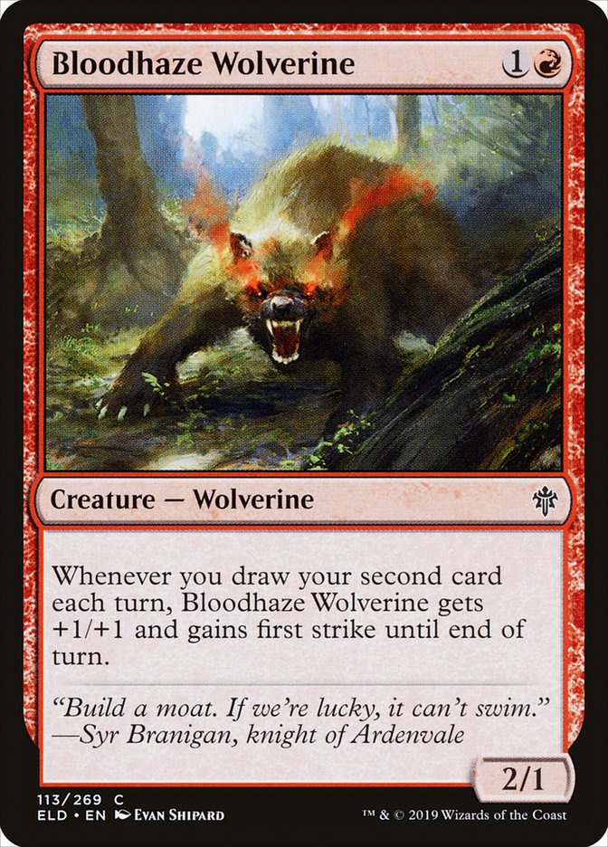 Bloodhaze Wolverine [Throne of Eldraine] | Gam3 Escape