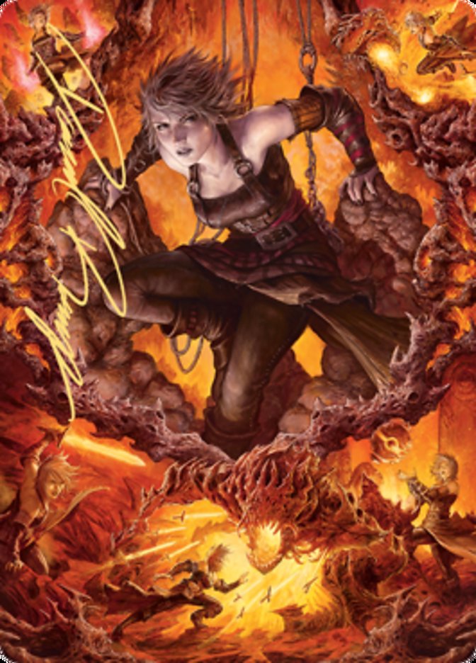 Nahiri, Heir of the Ancients 2 Art Card (Gold-Stamped Signature) [Zendikar Rising Art Series] | Gam3 Escape