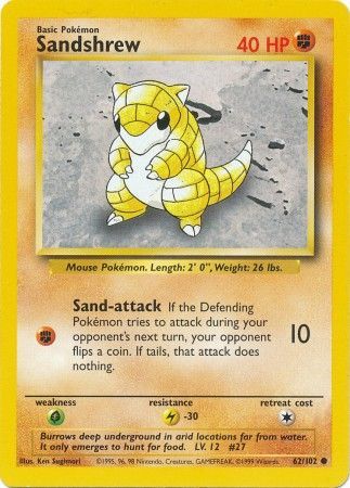 Sandshrew (62/102) [Base Set Unlimited] | Gam3 Escape