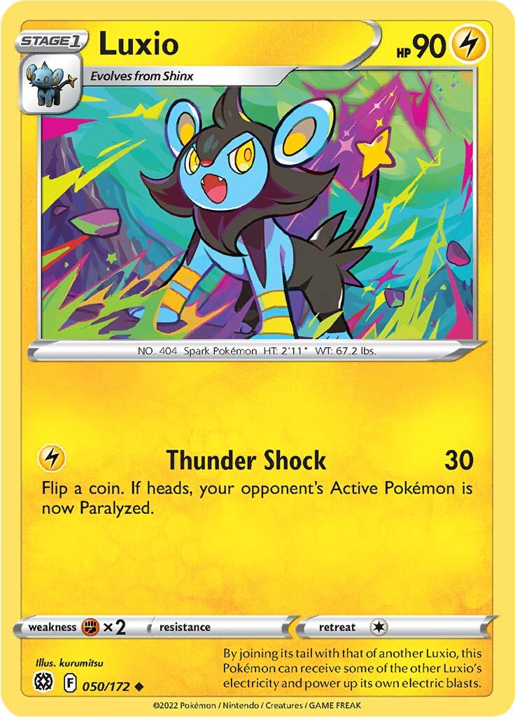 Luxio (050/172) [Sword & Shield: Brilliant Stars] | Gam3 Escape