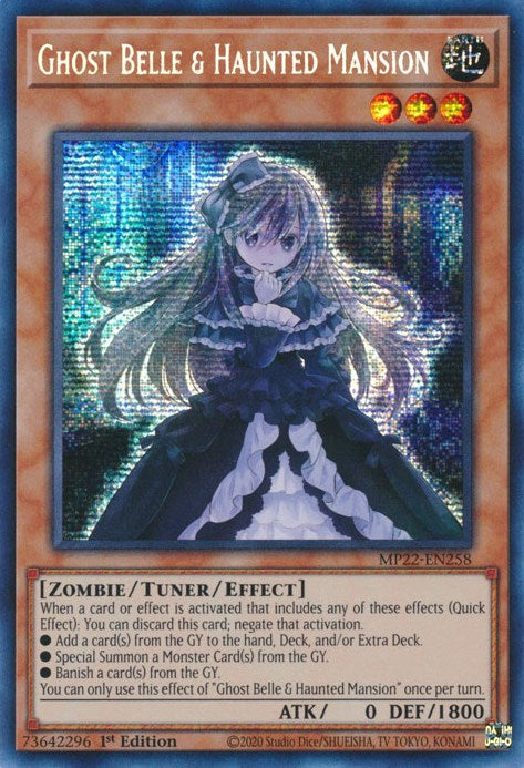 Ghost Belle & Haunted Mansion [MP22-EN258] Prismatic Secret Rare | Gam3 Escape