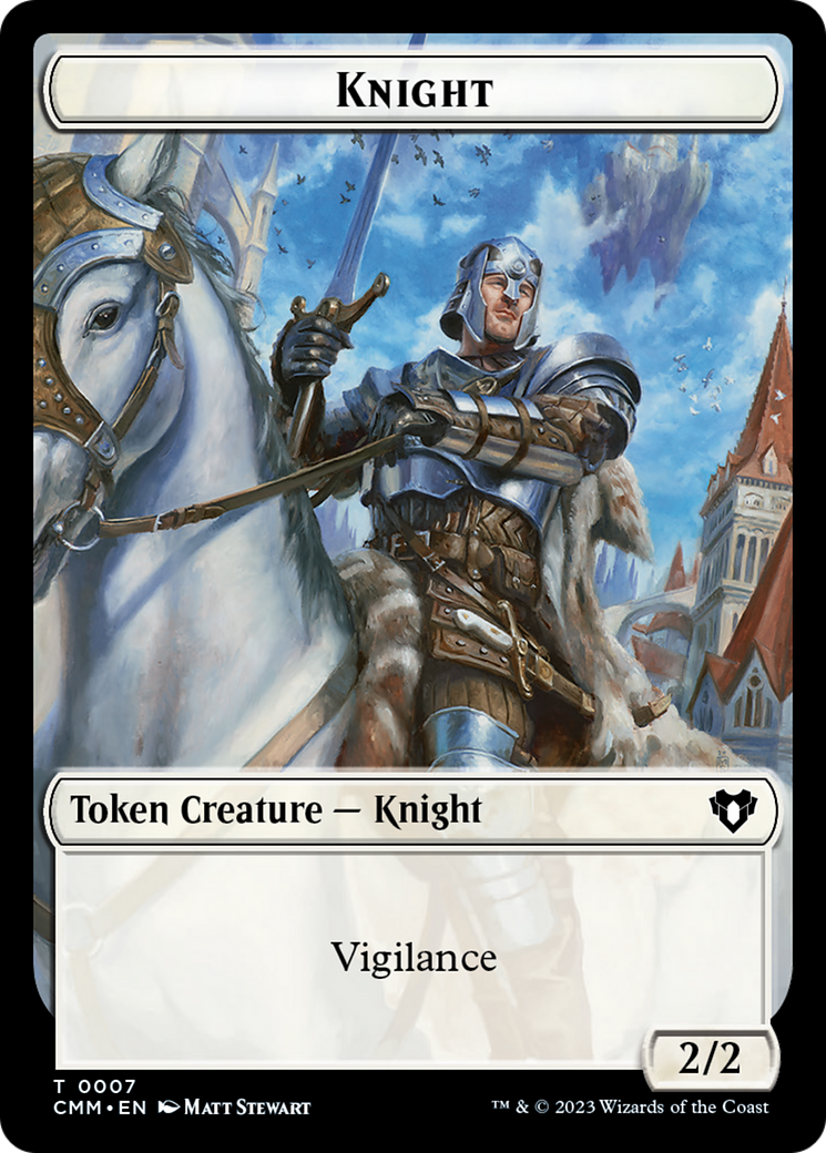 Spirit (0039) // Knight Double-Sided Token [Commander Masters Tokens] | Gam3 Escape