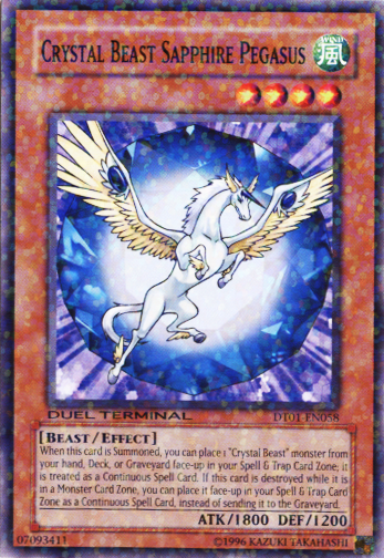 Crystal Beast Sapphire Pegasus [DT01-EN058] Common | Gam3 Escape