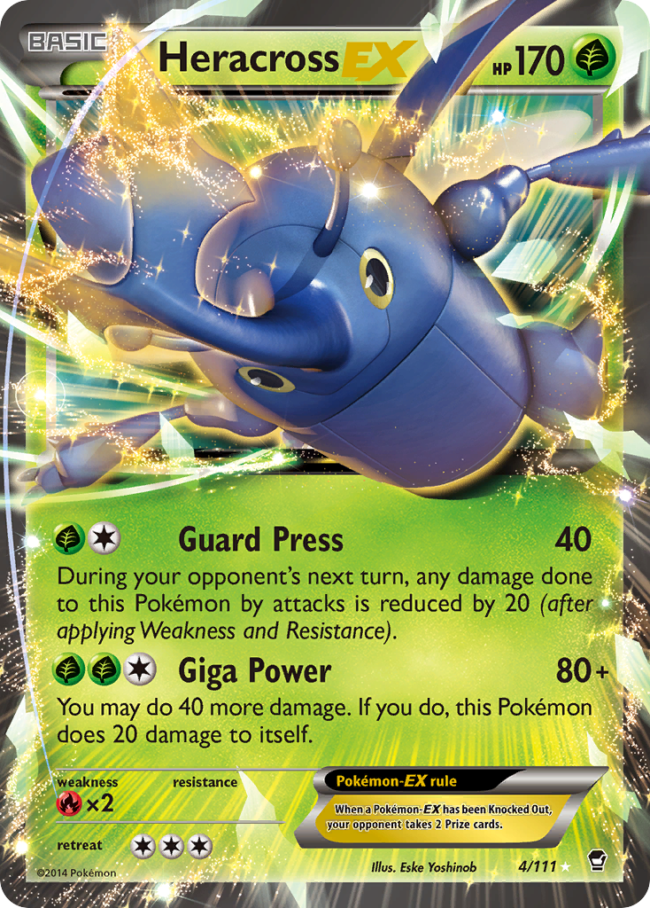 Heracross EX (4/111) [XY: Furious Fists] | Gam3 Escape