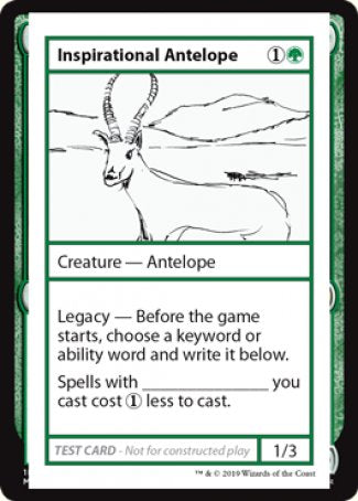 Inspirational Antelope (2021 Edition) [Mystery Booster Playtest Cards] | Gam3 Escape