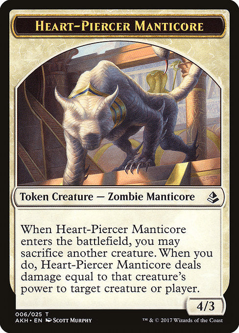 Heart-Piercer Manticore Token [Amonkhet Tokens] | Gam3 Escape