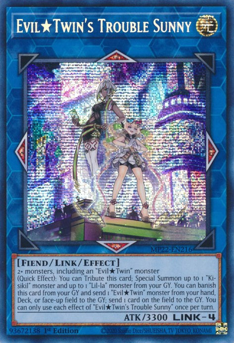 Evil Twin's Trouble Sunny [MP22-EN216] Prismatic Secret Rare | Gam3 Escape