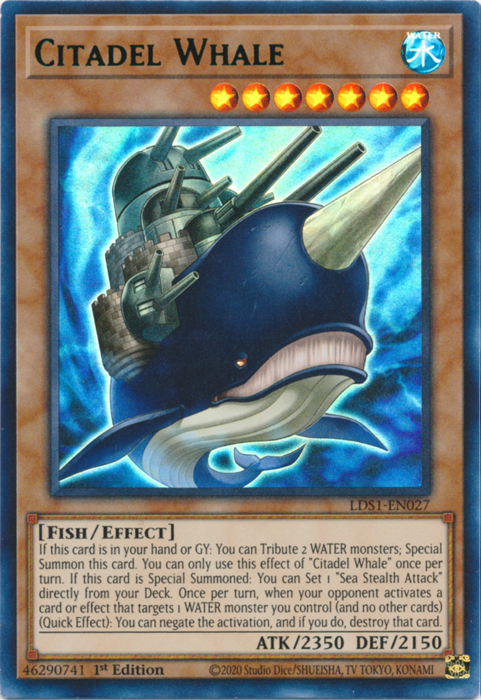 Citadel Whale (Green) [LDS1-EN027] Ultra Rare | Gam3 Escape