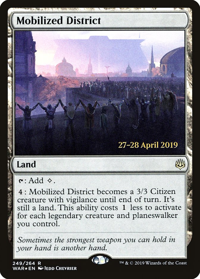 Mobilized District  [War of the Spark Prerelease Promos] | Gam3 Escape