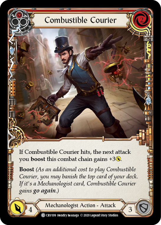 Combustible Courier (Red) [CRU109] 1st Edition Normal | Gam3 Escape
