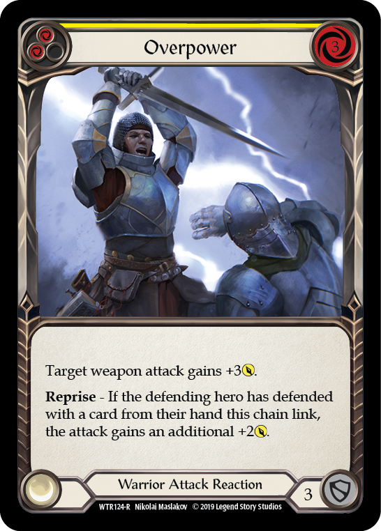 Overpower (Yellow) [WTR124-R] Alpha Print Normal | Gam3 Escape
