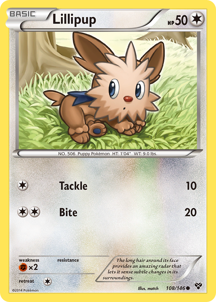 Lillipup (108/146) [XY: Base Set] | Gam3 Escape