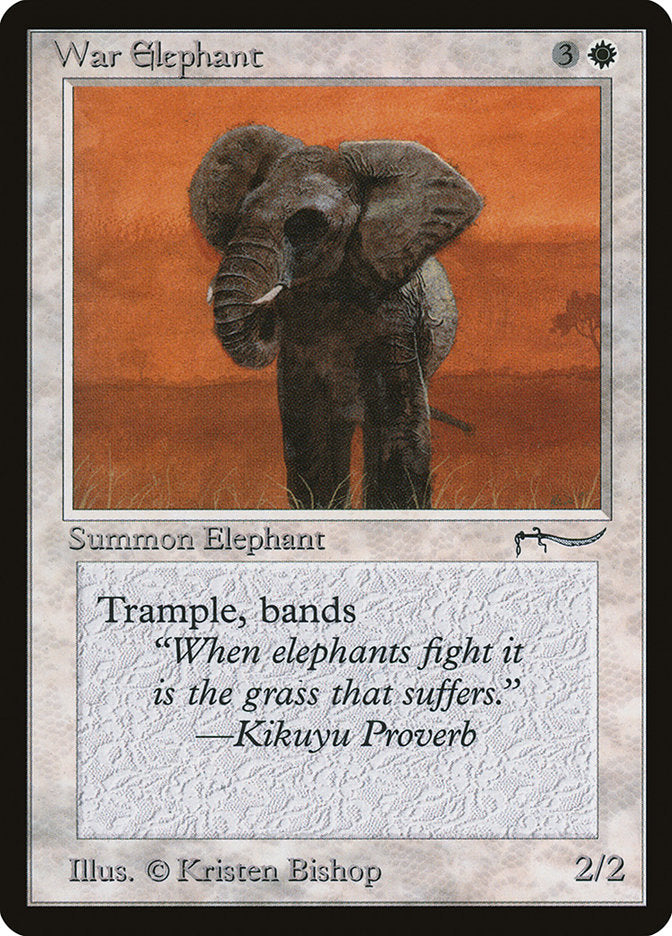 War Elephant (Dark Mana Cost) [Arabian Nights] | Gam3 Escape