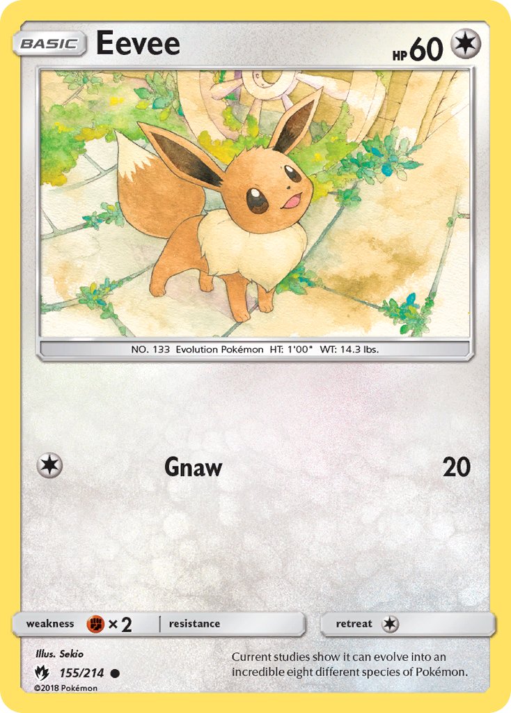 Eevee (155/214) (Let's Play, Eevee Cracked Ice Holo) (Theme Deck Exclusives) [Sun & Moon: Lost Thunder] | Gam3 Escape