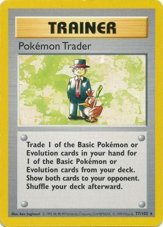 Pokemon Trader (77/102) [Base Set Shadowless Unlimited] | Gam3 Escape