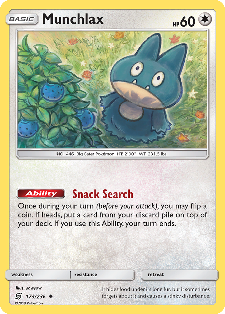 Munchlax (173/236) [Sun & Moon: Unified Minds] | Gam3 Escape