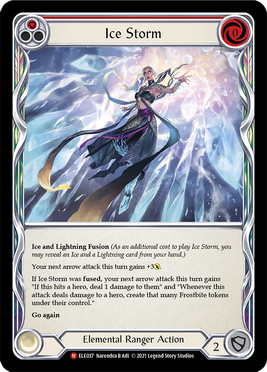 Ice Storm [ELE037] (Tales of Aria)  1st Edition Rainbow Foil | Gam3 Escape