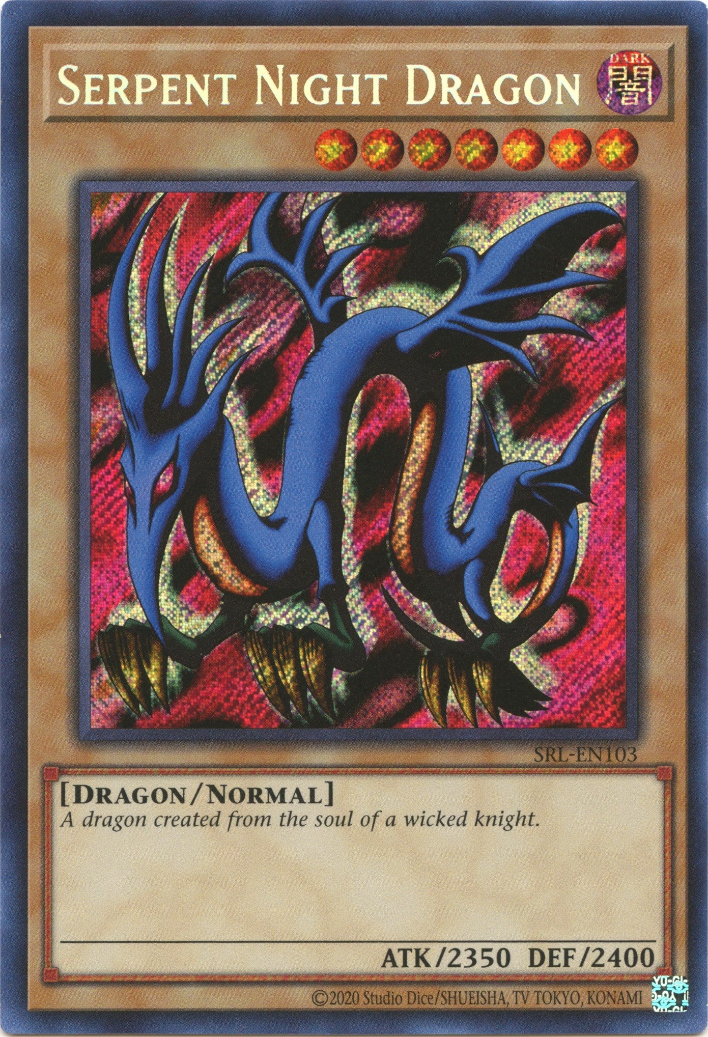 Serpent Night Dragon (25th Anniversary) [SRL-EN103] Secret Rare | Gam3 Escape