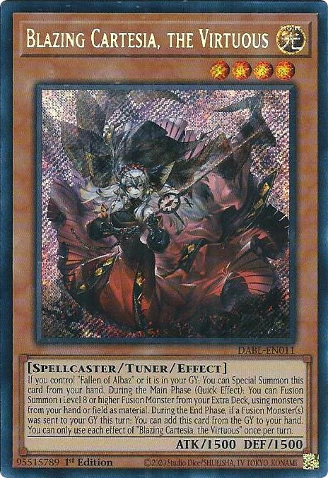 Blazing Cartesia, the Virtuous [DABL-EN011] Secret Rare | Gam3 Escape