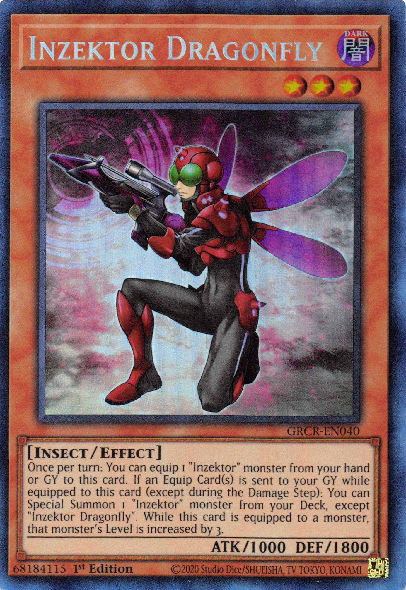 Inzektor Dragonfly [GRCR-EN040] Collector's Rare | Gam3 Escape