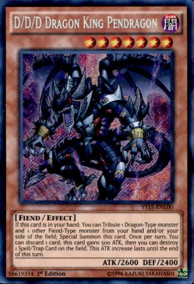 D/D/D Dragon King Pendragon [YS15-ENL00] Secret Rare | Gam3 Escape