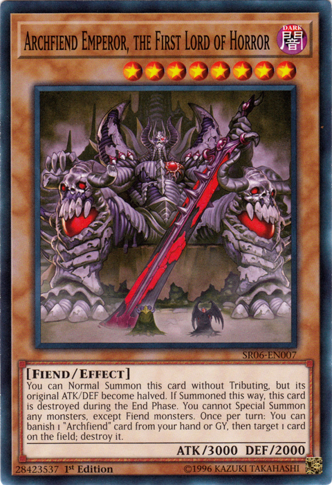 Archfiend Emperor, the First Lord of Horror [SR06-EN007] Common | Gam3 Escape